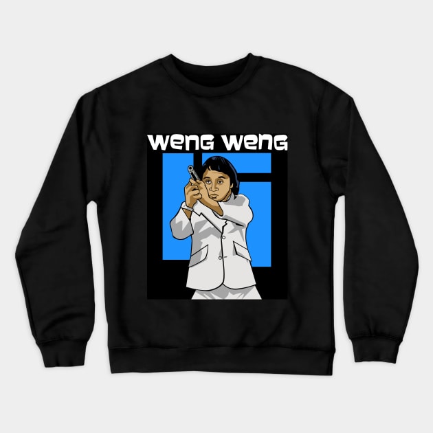 Agent Weng Weng Crewneck Sweatshirt by sinistergrynn